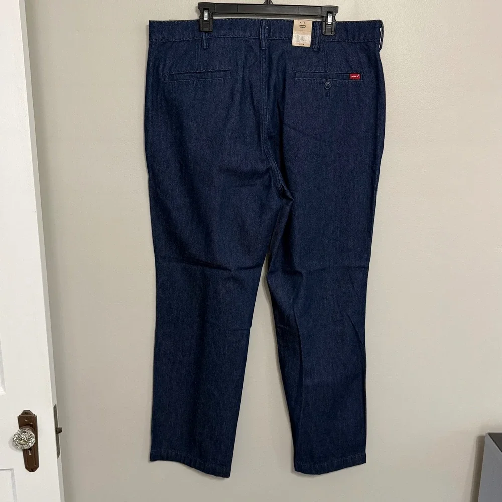 NEW Levi's Mens 38x32 XX Chino Relaxed Straight Lightweight Blue Denim Pants